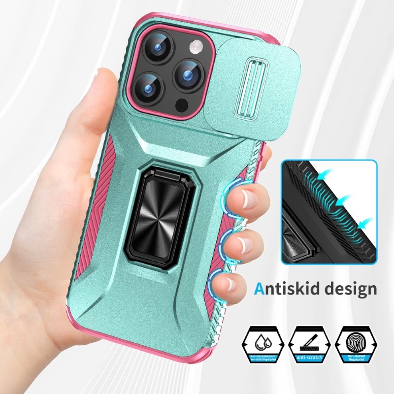 Kryt na iPhone 15 Pro Max odolný s krytkou na fotoaparát světle modrý