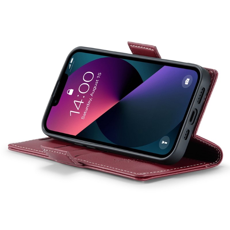 Pouzdro na iPhone 15 CASEME Smooth červené