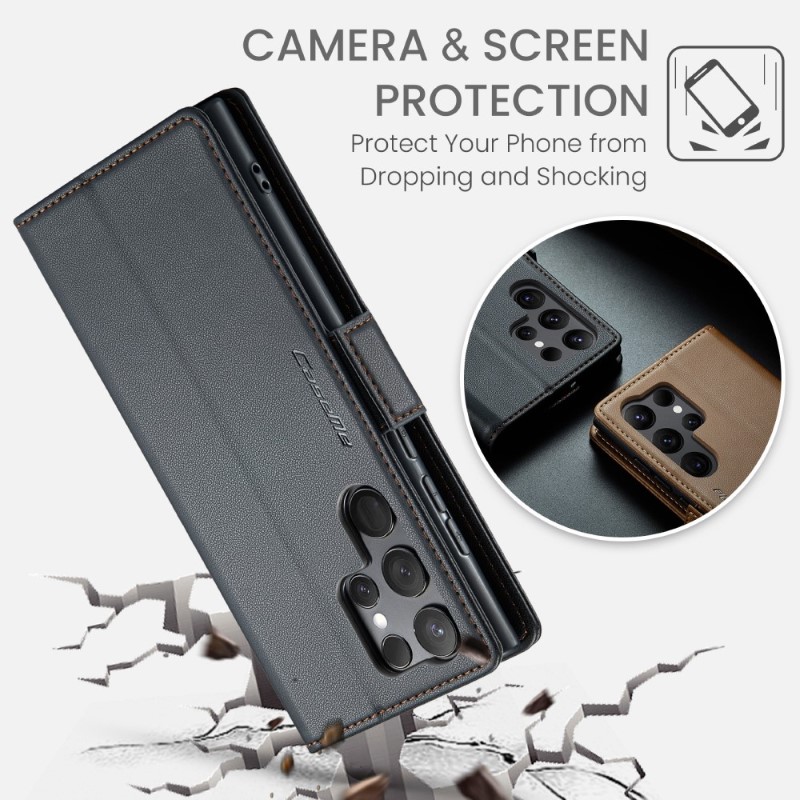 Pouzdro na Samsung Galaxy S24 Ultra CASEME smooth černé
