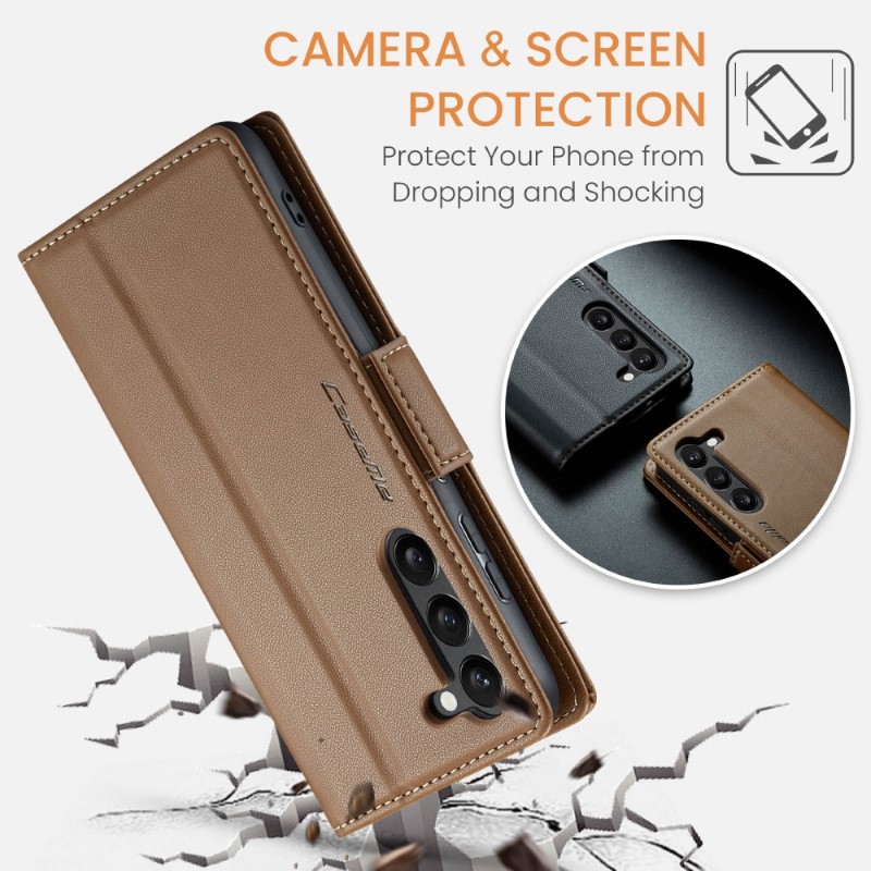 Pouzdro na Samsung Galaxy S24 CASEME smooth hnědé