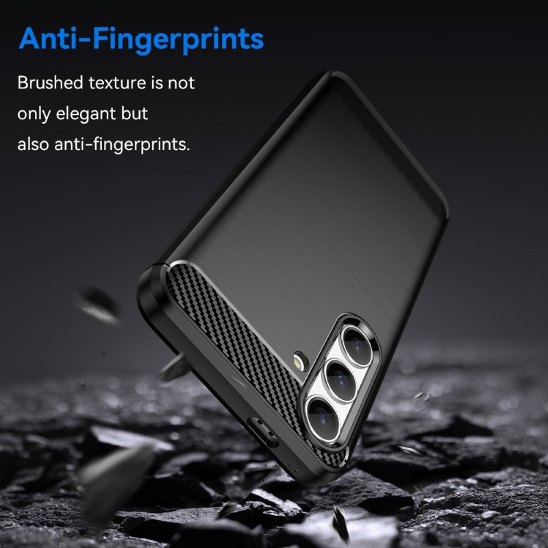 Kryt na Samsung Galaxy S24 Gumový Carbon černý