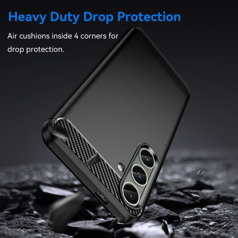 Kryt na Samsung Galaxy S24 Plus Gumový Carbon černý