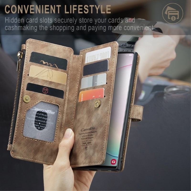 Pouzdro na Samsung Galaxy Note 10 Plus CASEME Deluxe hnědé