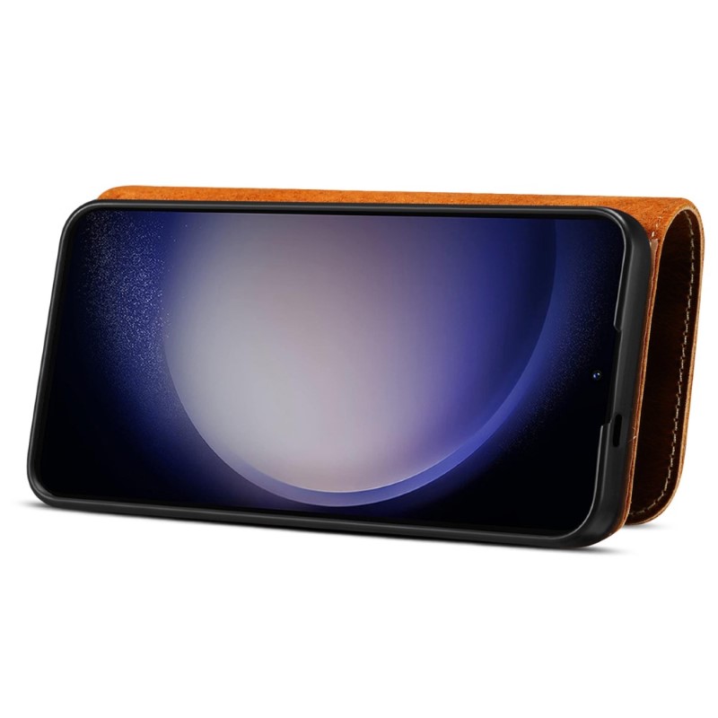 Pouzdro kožené Denior na Samsung Galaxy S24 Ultra hnědé