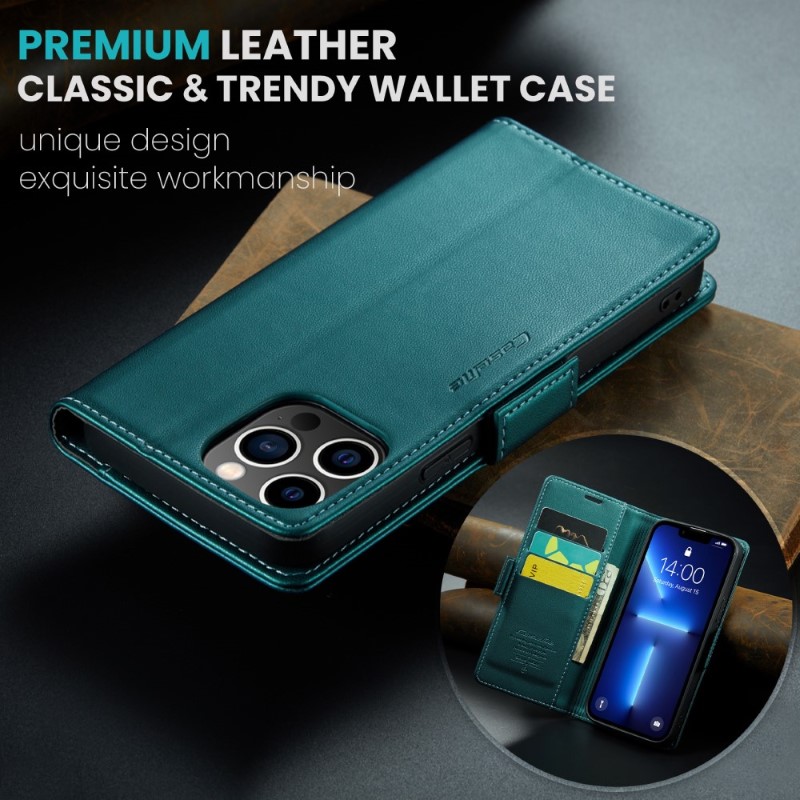 Pouzdro na iPhone 13 Pro CASEME smooth zelené