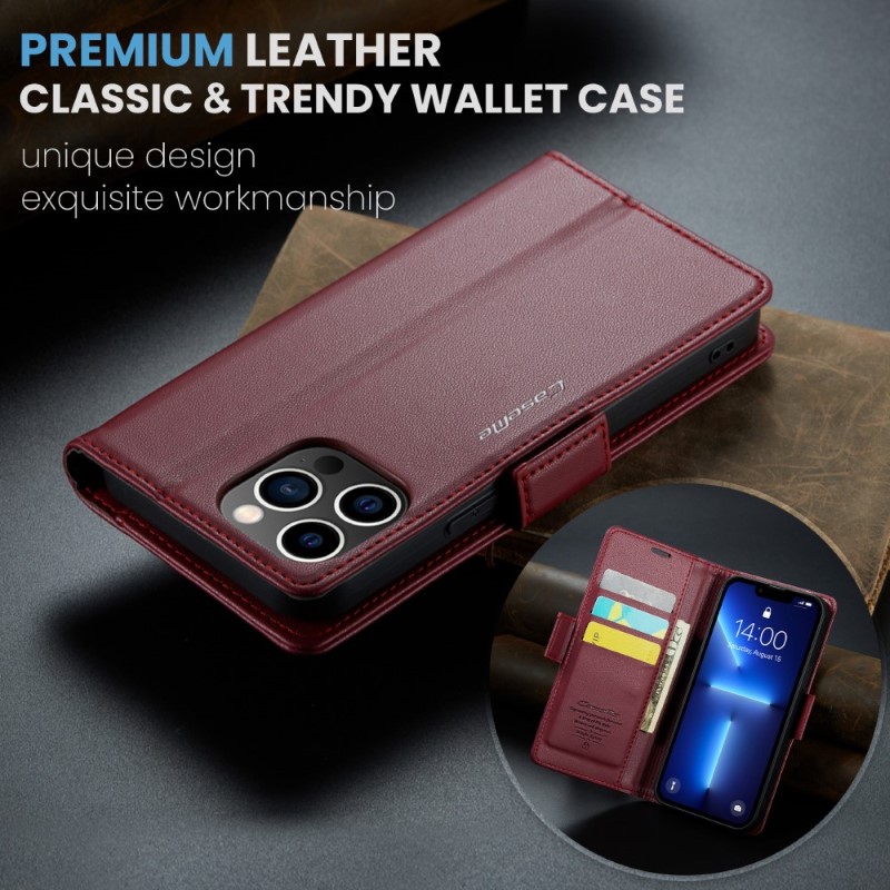 Pouzdro na iPhone 13 Pro CASEME smooth červené