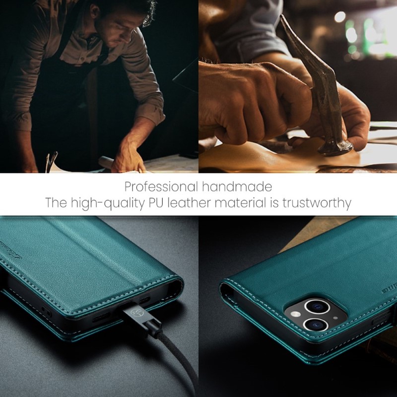 Pouzdro na iPhone 14 CASEME Smooth zelené