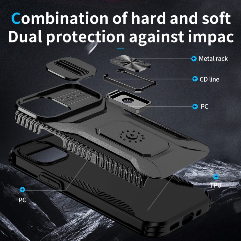 Kryt na iPhone 12 Mini odolný s krytkou na fotoaparát černý