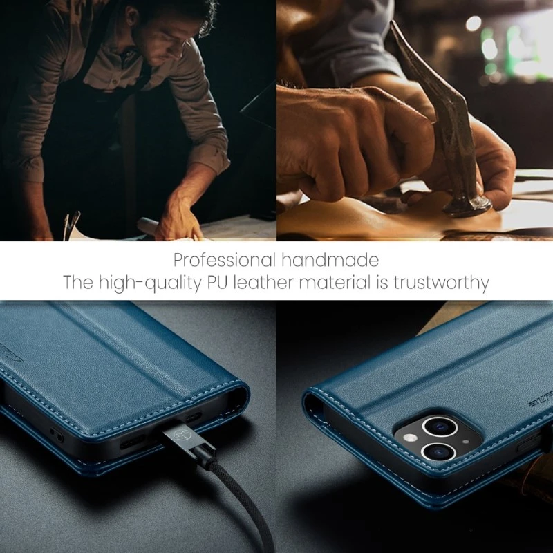 Pouzdro na iPhone 14 Pro CASEME Smooth modré