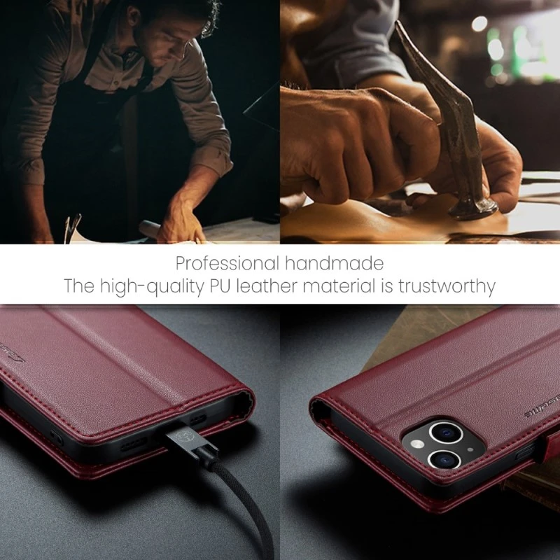 Pouzdro na iPhone 14 Pro CASEME Smooth červené