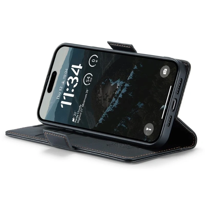 Pouzdro na iPhone 16 CASEME Smooth černé