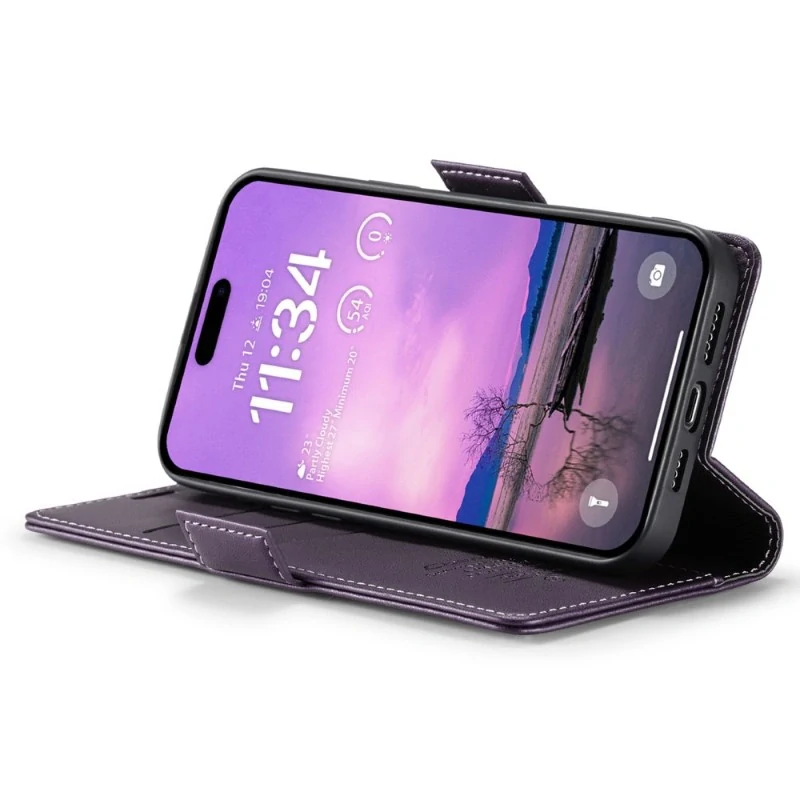 Pouzdro na iPhone 16 CASEME Smooth fialové