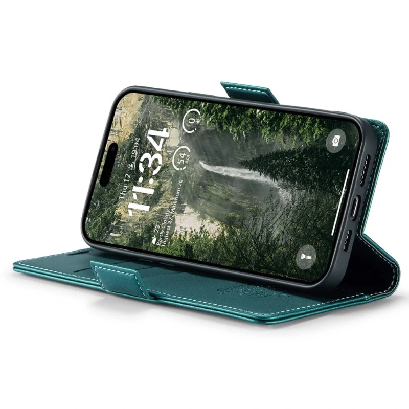 Pouzdro na iPhone 16 CASEME Smooth zelené