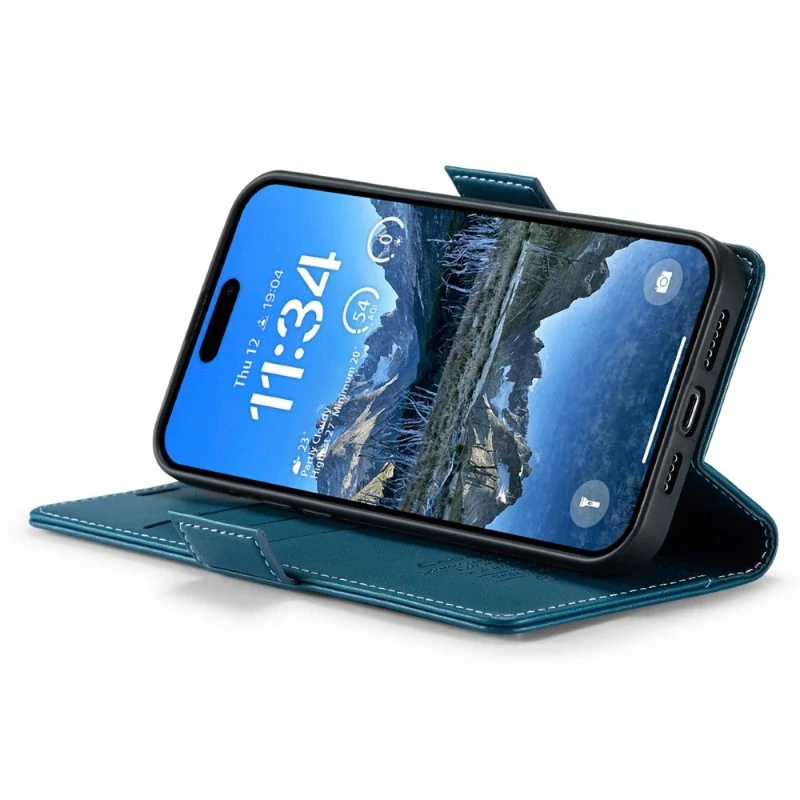 Pouzdro na iPhone 16 CASEME Smooth modré