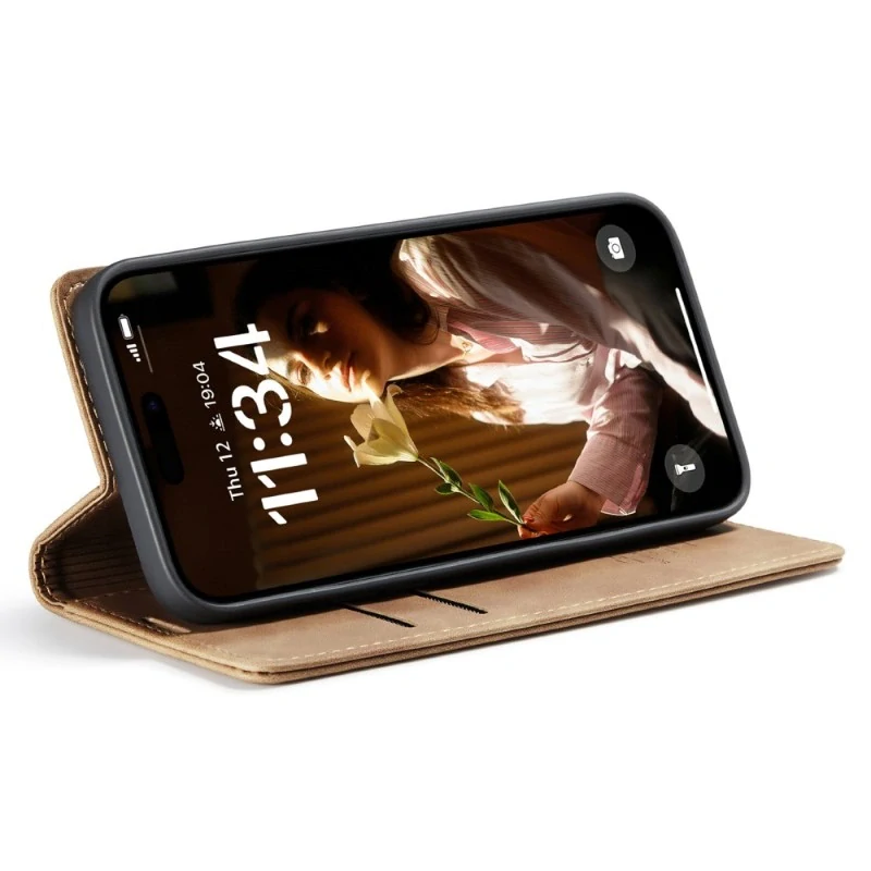 Pouzdro CASEME pro iPhone 16 světle hnědé