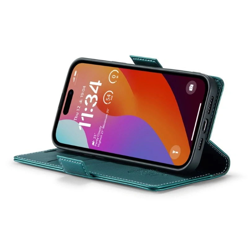 Pouzdro na iPhone 16 Pro CASEME Smooth zelené