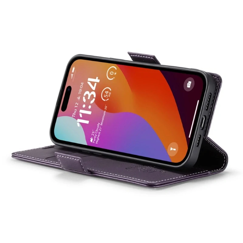 Pouzdro na iPhone 16 Pro CASEME Smooth fialové
