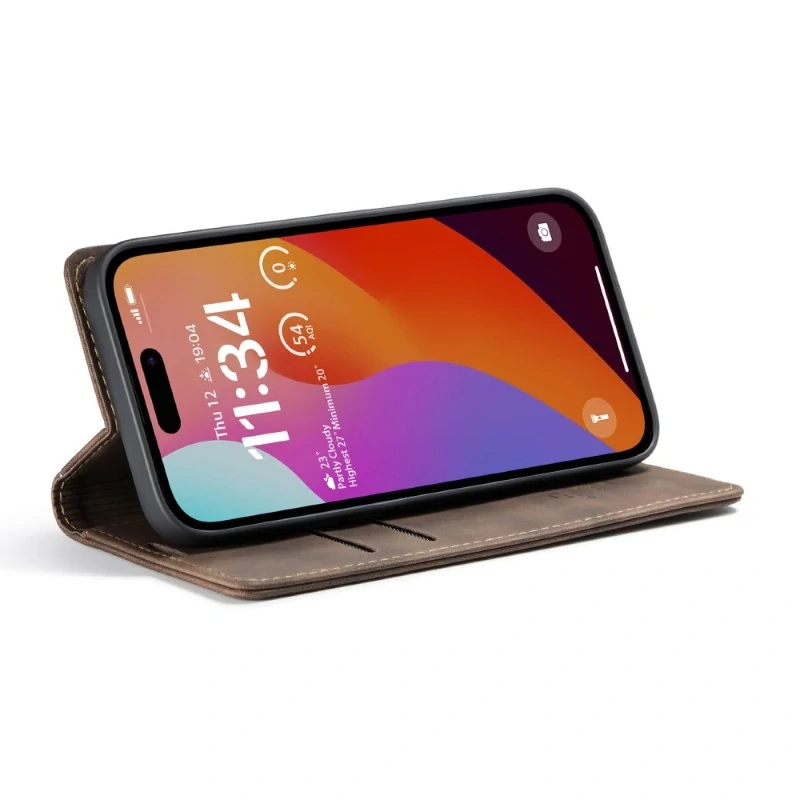 Pouzdro CASEME pro iPhone 16 Pro hnědé