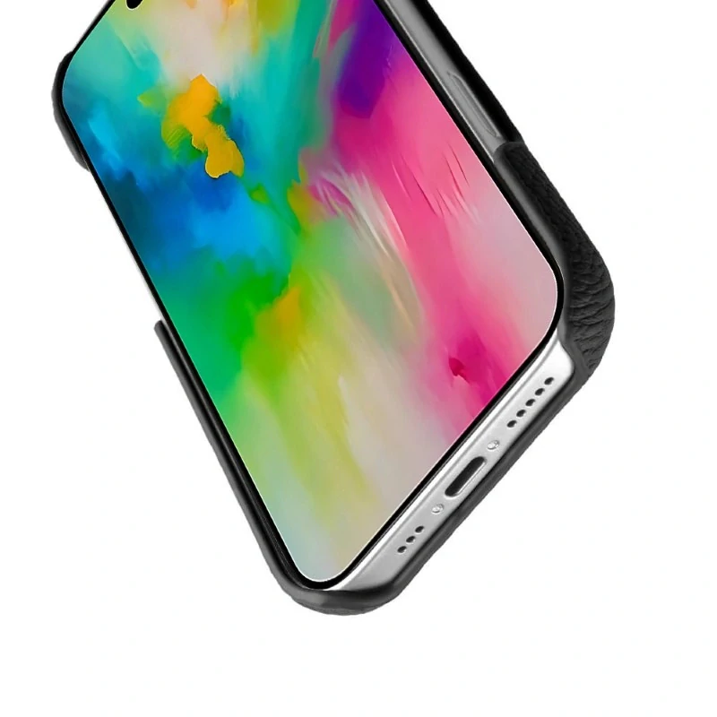 Kryt MELKCO na iPhone 16 Pro Kožený s podporou MAGSAFE černý