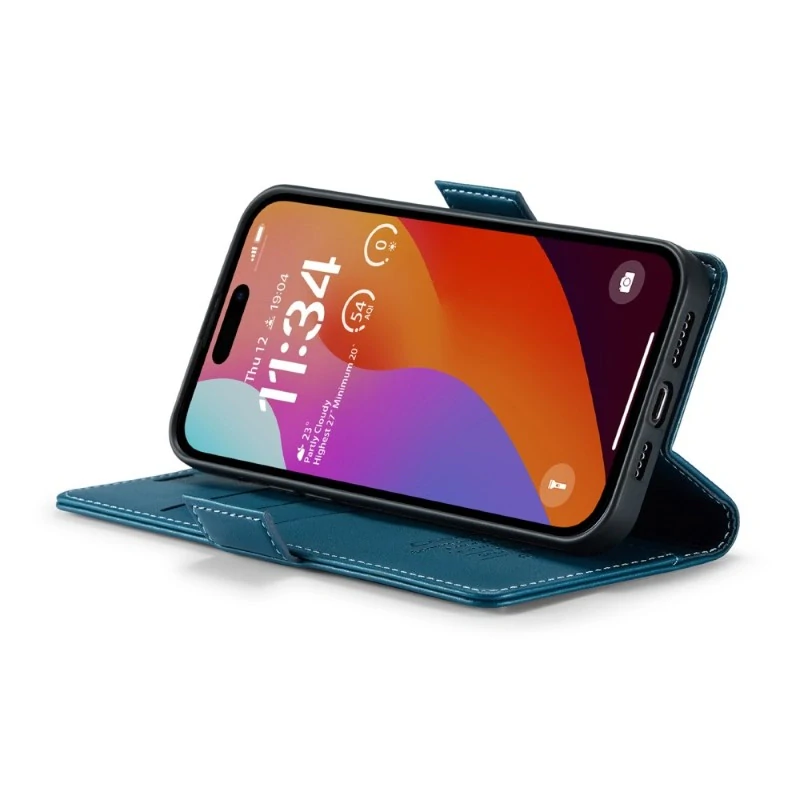 Pouzdro na iPhone 16 Pro Max CASEME Smooth modré