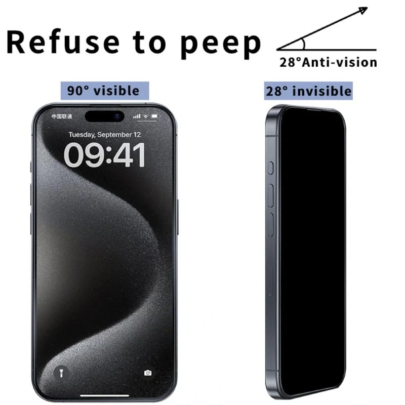 Tvrzené sklo na iPhone 16 Pro Max Privacy