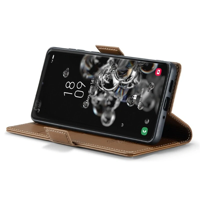 Pouzdro na Samsung Galaxy S20 Ultra CASEME smooth hnědé