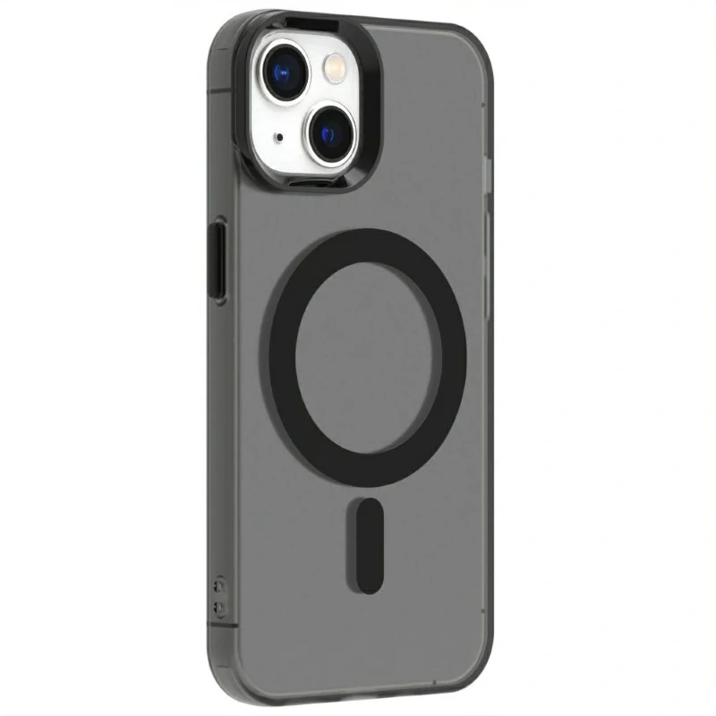 Kryt na iPhone 15 gumový Candy (podpora MagSafe) černý