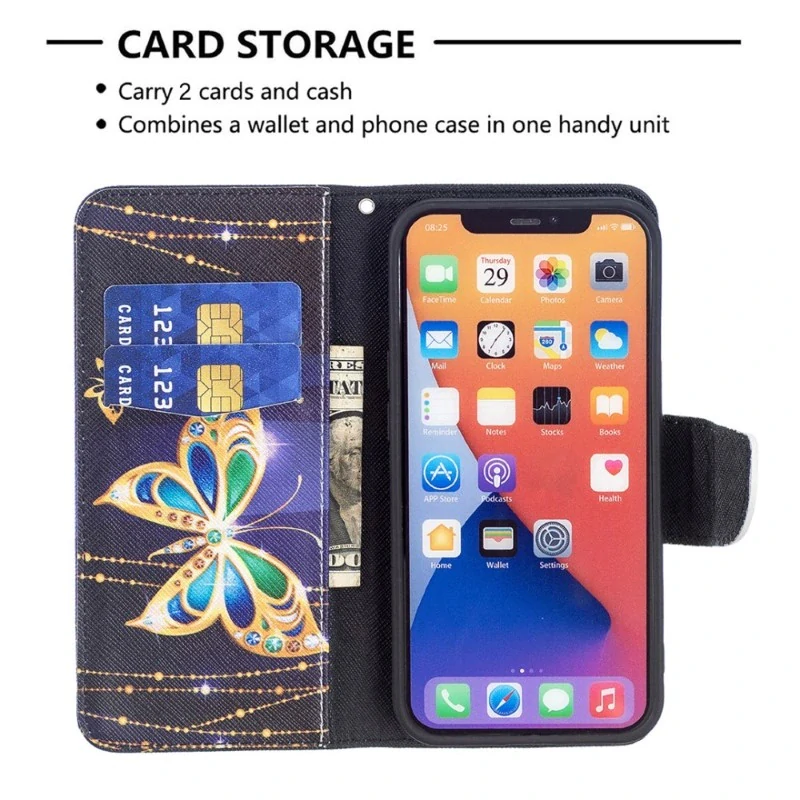 Pouzdro pro iPhone 15 Motýl černé