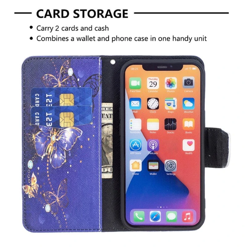 Pouzdro pro iPhone 15 Motýl fialové