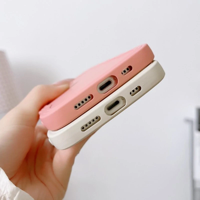 Kryt na iPhone 15 gumový Vlna růžový
