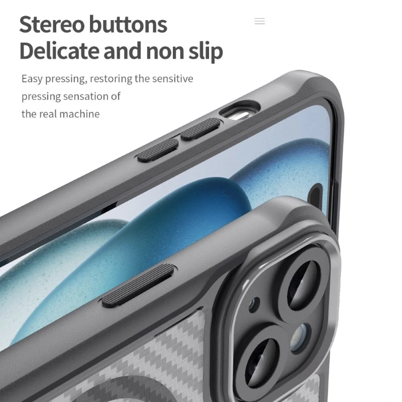 Kryt na iPhone 15 odolný s podporou Magsafe černý
