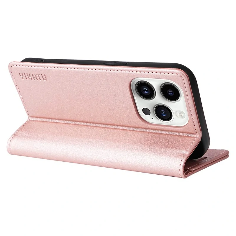 Pouzdro na iPhone 15 Pro YIKATU růžové