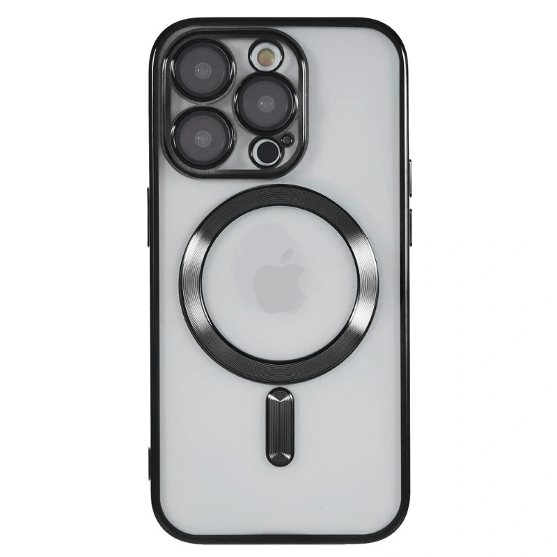 Kryt na iPhone 15 Pro gumový s podporou MagSafe černý