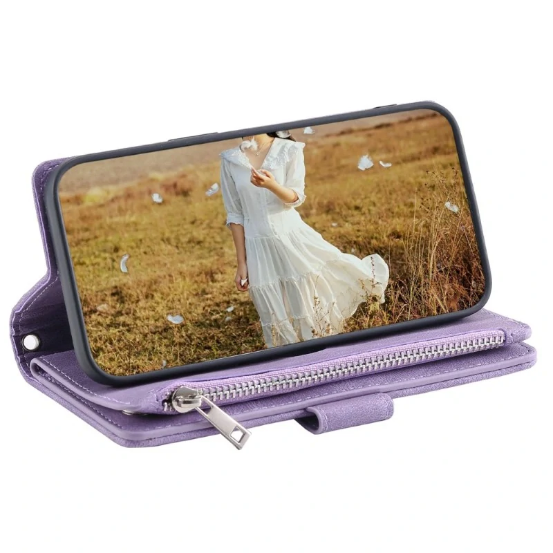 Pouzdro pro iPhone 15 Pro Luxury Double Layer fialové