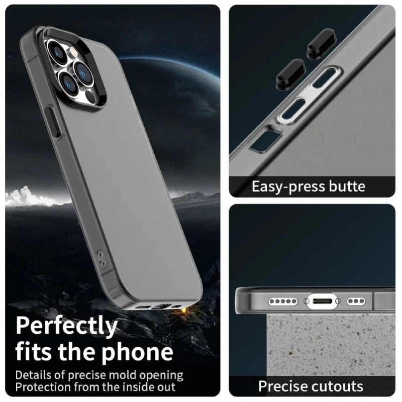 Kryt na iPhone 15 Pro gumový Matte černý