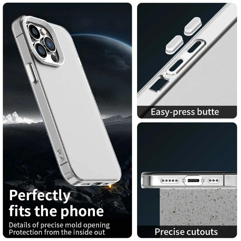 Kryt na iPhone 15 Pro gumový Matte bílý
