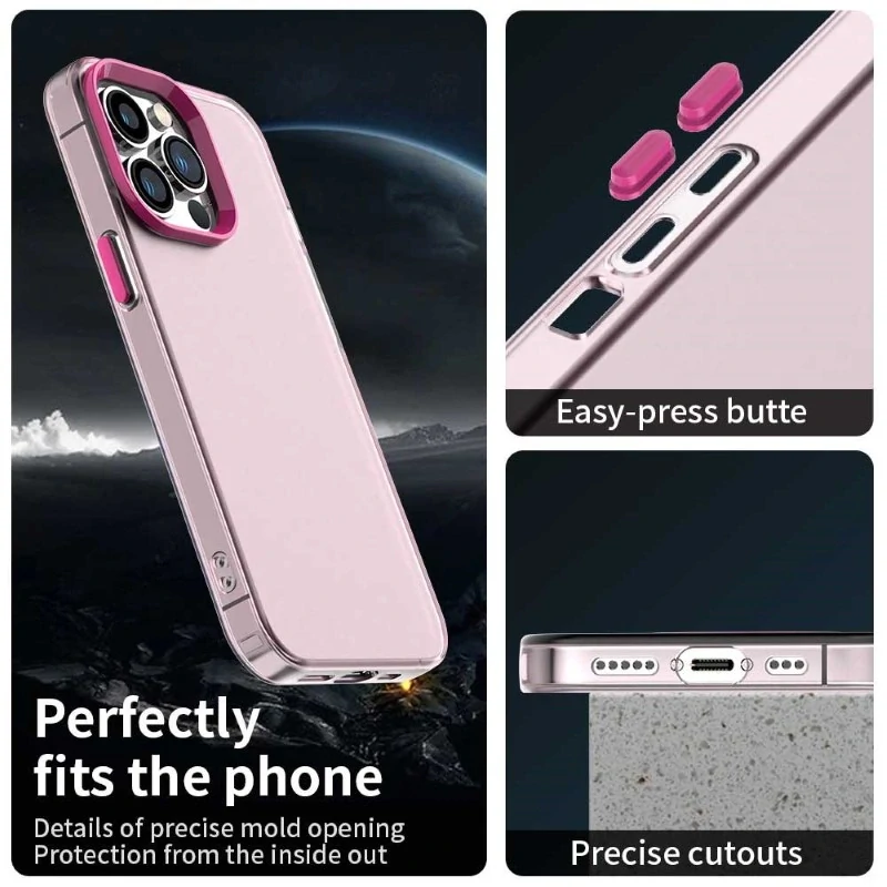 Kryt na iPhone 15 Pro gumový Matte růžový
