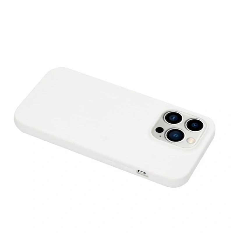 Kryt na iPhone 15 Pro gumový Premium bílý
