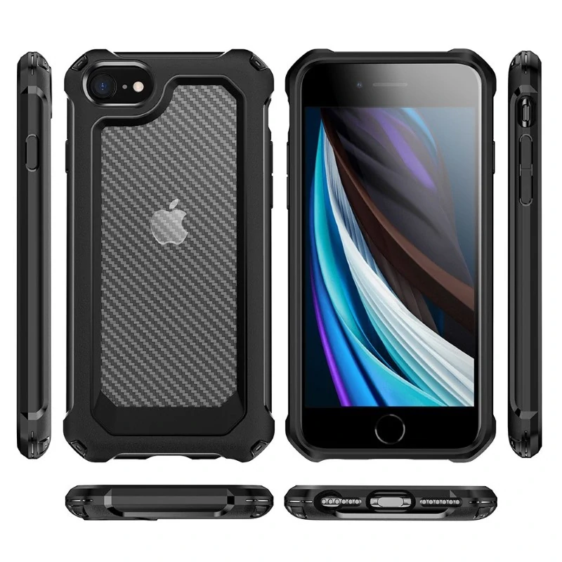 Kryt na iPhone 7 / 8 / SE ( 2020 / 2022 ) odolný Carbon černý