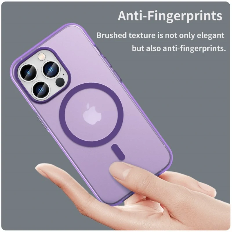 Kryt na iPhone 13 Pro gumový Candy (podpora MagSafe) fialový