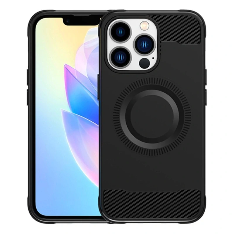 Kryt na iPhone 13 Pro gumový (podpora MagSafe) černý