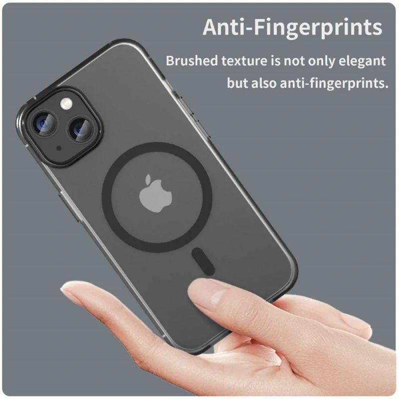 Kryt na iPhone 14 gumový Candy (podpora MagSafe) černý