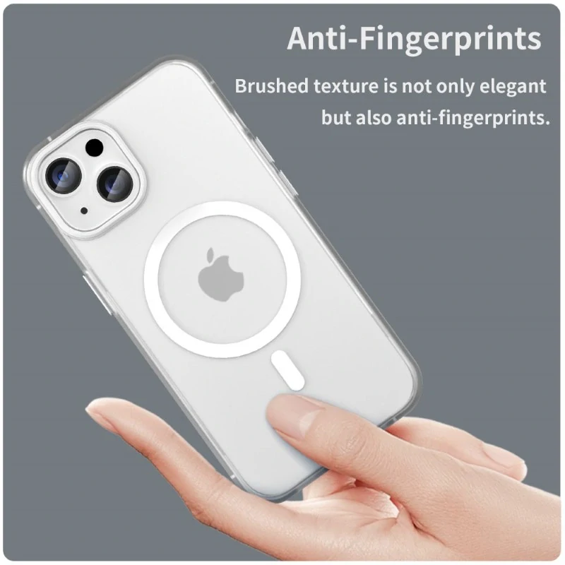Kryt na iPhone 14 gumový Candy (podpora MagSafe) bílý
