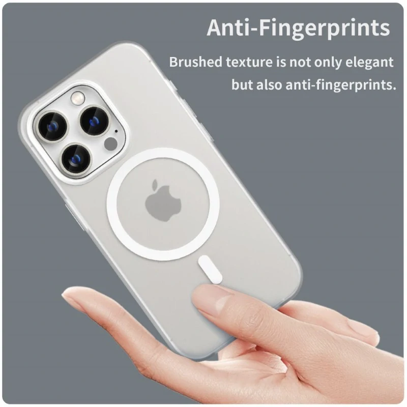 Kryt na iPhone 14 Pro gumový Candy (podpora MagSafe) bílý