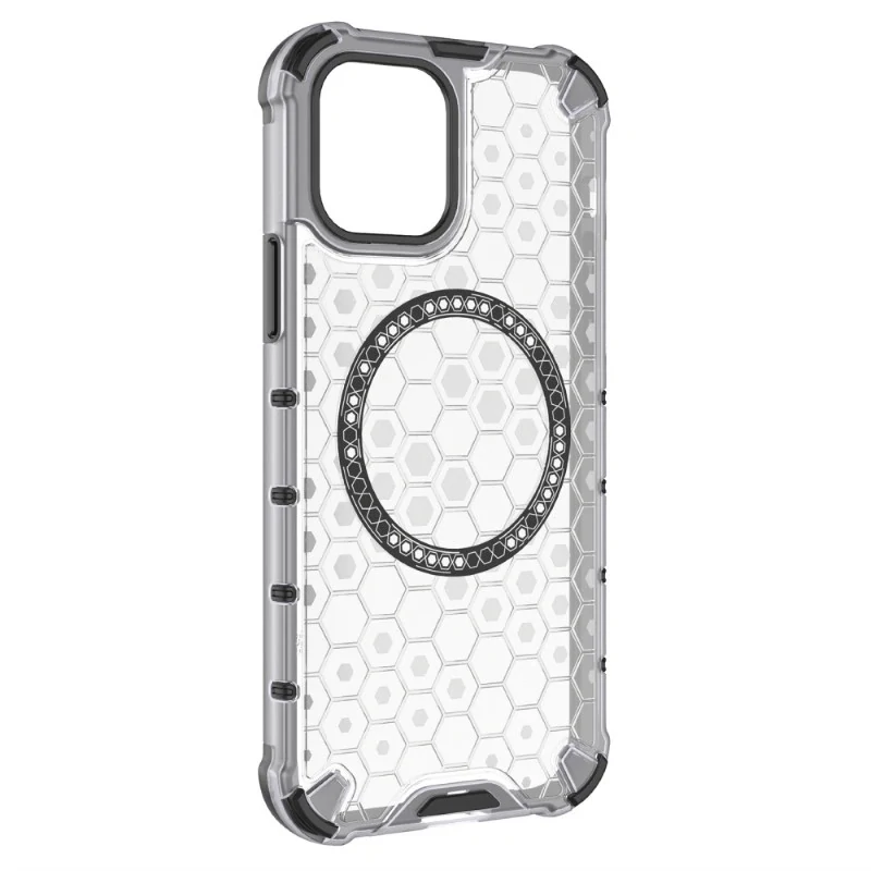 Kryt na iPhone 12 / 12 Pro odolný Honeycomb s podporou Magsafe čirý