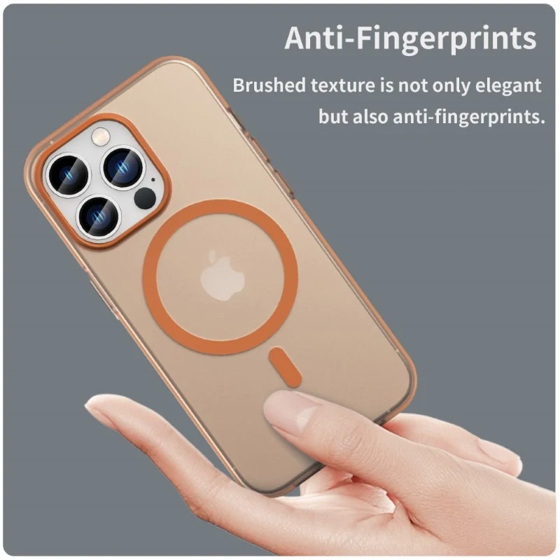 Kryt na iPhone 13 Pro Max gumový Candy (podpora MagSafe) oranžový