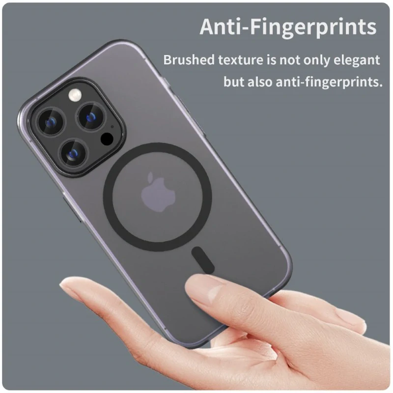 Kryt na iPhone 14 Pro Max gumový Candy (podpora MagSafe) černý