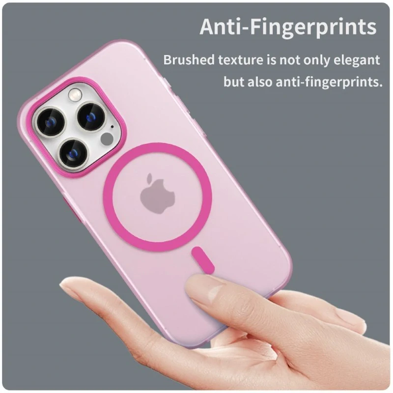 Kryt na iPhone 14 Pro Max gumový Candy (podpora MagSafe) růžový