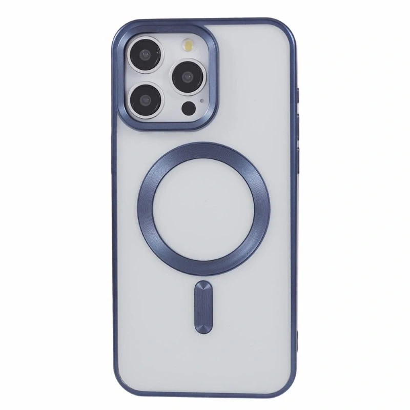 Kryt na iPhone 14 Pro Max gumový s podporou MagSafe modrý