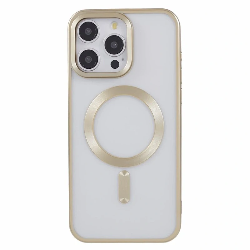 Kryt na iPhone 14 Pro Max gumový s podporou MagSafe zlatý